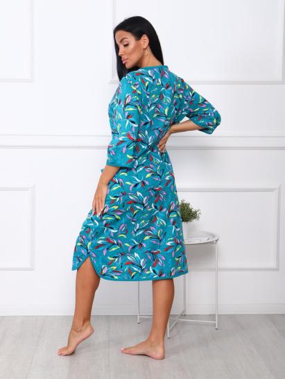 Халат женский на пуговицах с карманами (00958, изумрудный) - фото 7