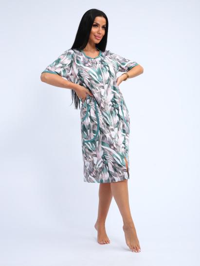 Халат женский на молнии с карманами (01057, зеленый) - фото 12