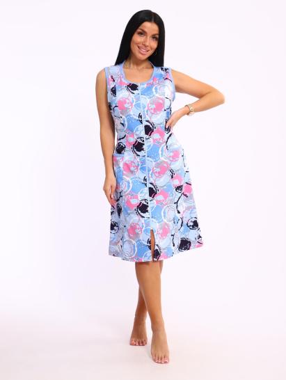 Халат на молнии с карманами (00993, голубой) - фото 1