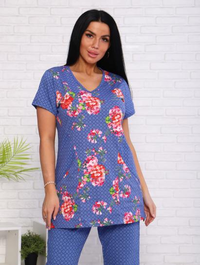 Костюм с бриджами (00979, синий) - фото 8