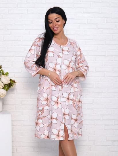 Халат махровый на молнии, бежевый (942-6) - фото 3