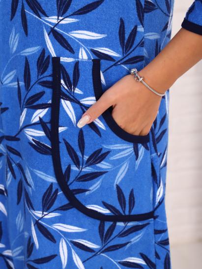 Халат махровый на молнии, василек (942-1) - фото 13