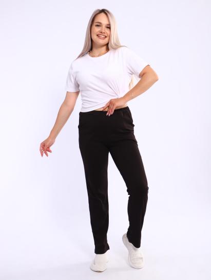 Брюки с карманами, интерлок (01034, черный) - фото 10