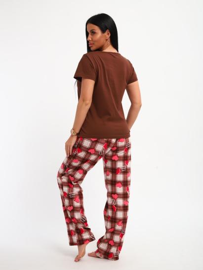 Пижама с брюками (01066, коричневый) - фото 9