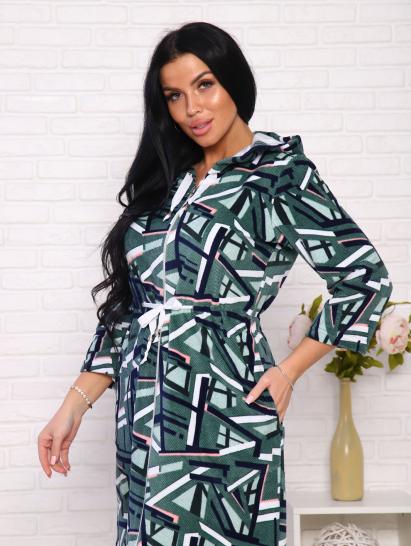 Халат велюровый на молнии с капюшоном (00868, фисташковый) - фото 5