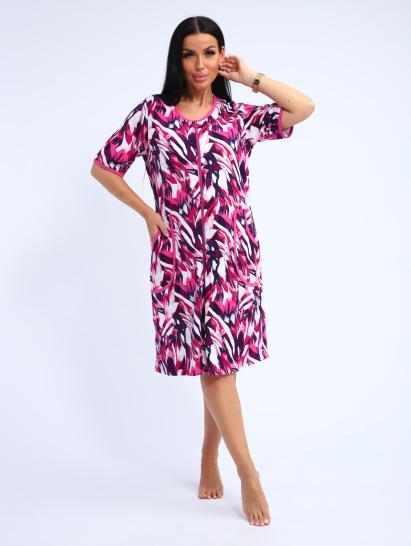 Халат женский на молнии с карманами (01057, малиновый) - фото 1