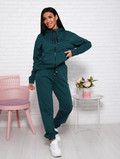 Костюм с брюками, футер 2-х нитка с начесом (01024, зеленый) - фото 20