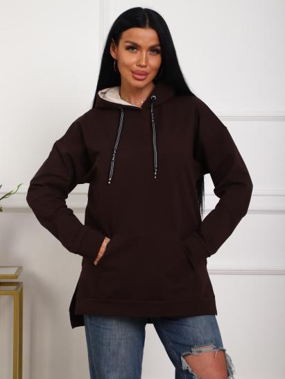 Толстовка футер с капюшоном (01074, шоколадный) - фото 6