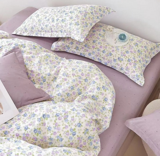 Комплект постельного белья Романтичный прованс сатин - фото 1