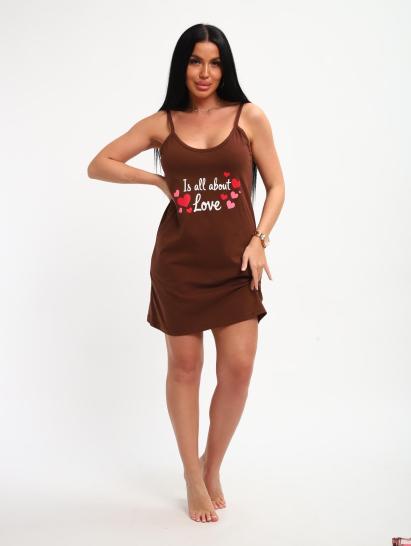 Пеньюар с сорочкой (01068, коричневый) - фото 14