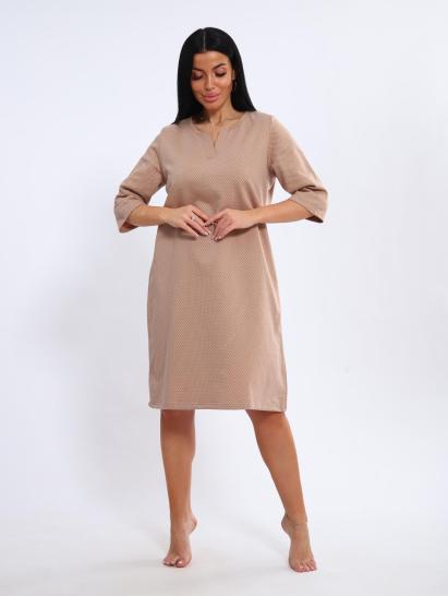 Сорочка теплая, футер с начесом (01035, коричневый) - фото 4