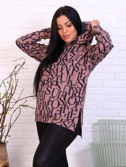 Толстовка с капюшоном, футер с лайкрой, кофе (824-1) - фото 7