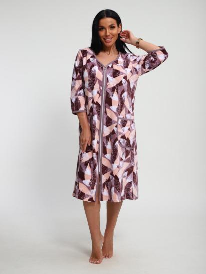 Халат велюровый на молнии (00941, бордовый) - фото 11