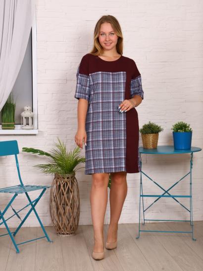 Платье футер 2-х нитка с лайкрой, бордо (739-2) - фото 1