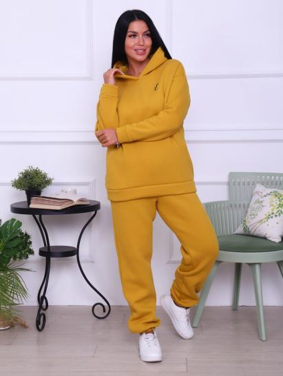 Костюм с брюками, футер с начесом 3-х нитка, горчица (799-12) - фото 1