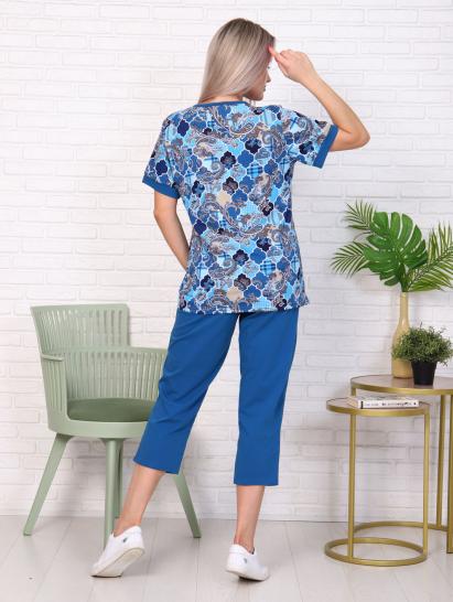 Костюм с бриджами, голубой (910-1) - фото 7