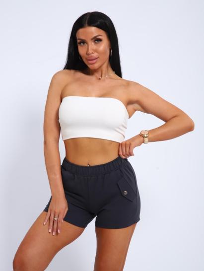 Шорты с карманами, футер с лайкрой 2-х нитка (00994, серый) - фото 12