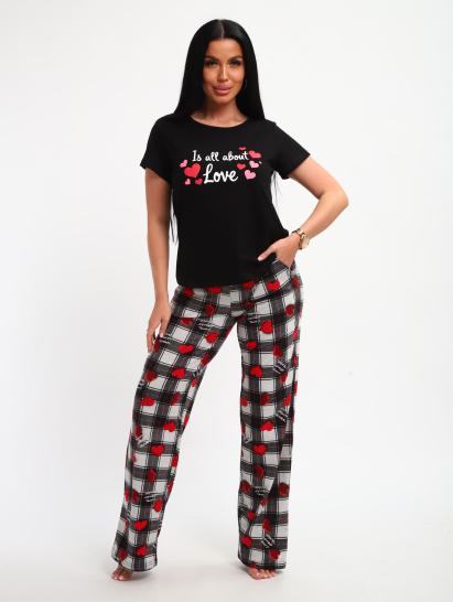 Пижама с брюками (01066, черный) - фото 1