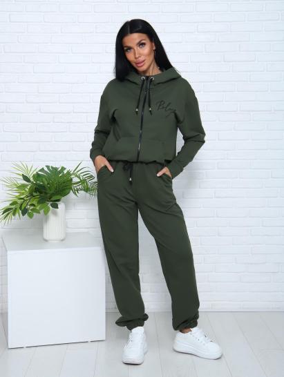 Костюм с брюками, футер с лайкрой 2-х нитка (00907, хаки) - фото 16