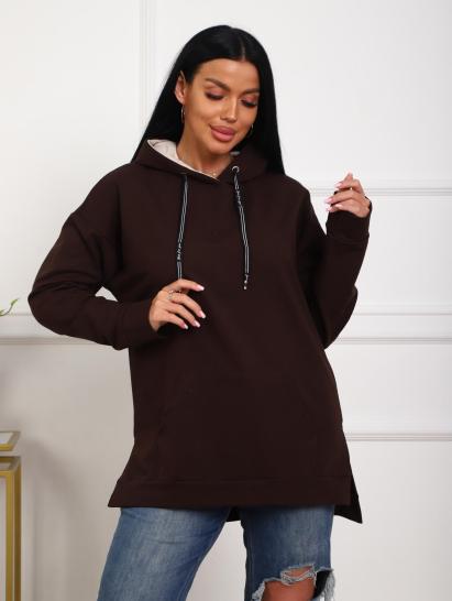 Толстовка футер с капюшоном (01074, шоколадный) - фото 7