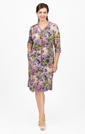 Халат женский на пуговицах (669-3) - фото 2