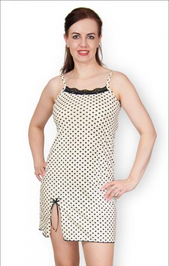 Сорочка на бретелях с кружевом стрейч (127-2) - фото 2