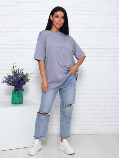 Футболка женская оверсайз (01004, серый) - фото 12