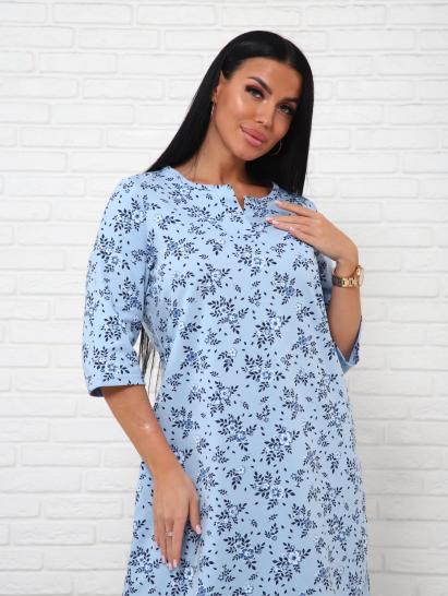 Сорочка теплая, футер с начесом (01035, синий) - фото 3