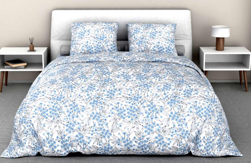 Комплект постельного белья Лазурь голубой бязь - фото 1