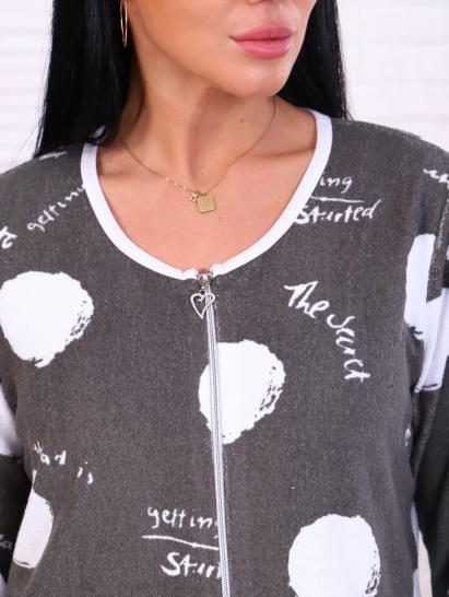 Халат махровый на молнии, серый (872-6) - фото 2