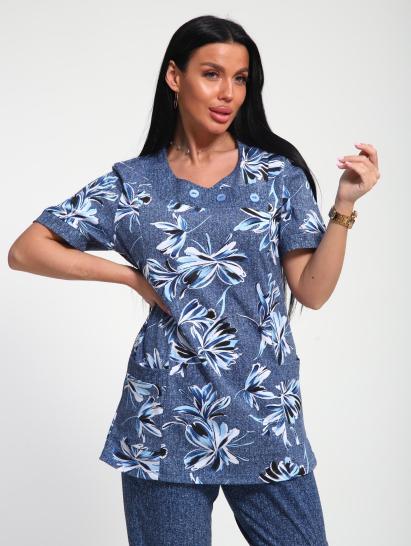 Костюм с бриджами (01070, синий) - фото 4