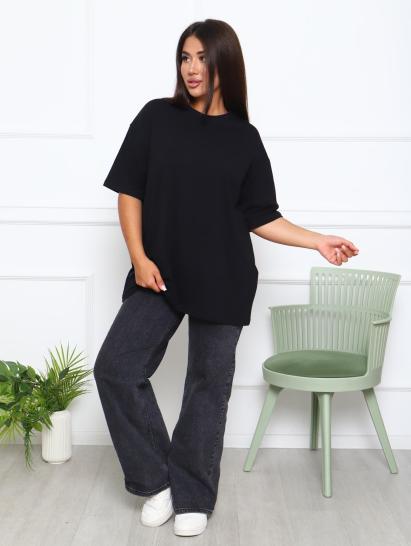 Футболка женская оверсайз (01004, черный) - фото 1