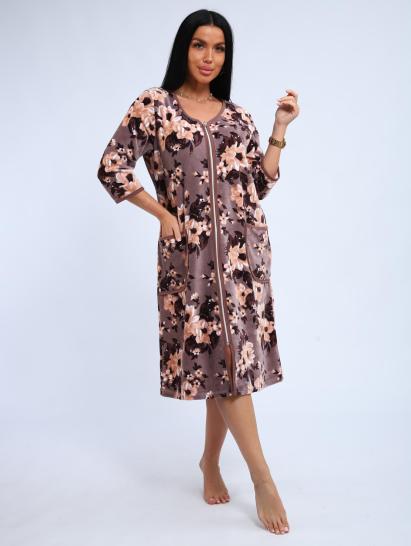 Халат велюровый на молнии (00941, бежевый) - фото 17