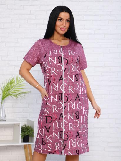 Халат женский на молнии с карманами (00980, брусника) - фото 3