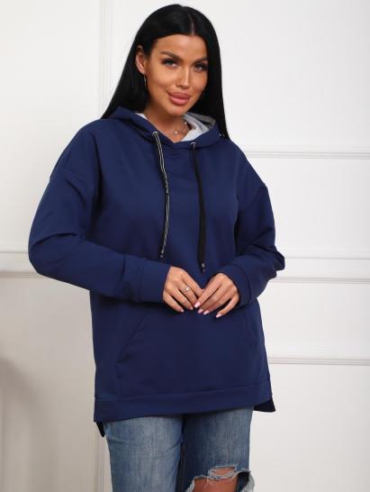 Толстовка футер с капюшоном (01074, индиго) - фото 5