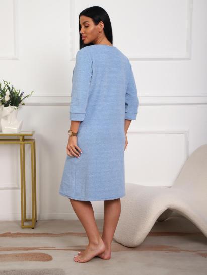 Халат махровый на молнии (01075, голубой) - фото 10
