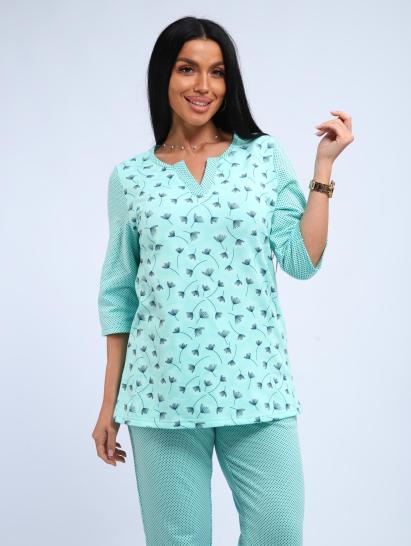 Пижама с брюками футер с начёсом (01059, бирюзовый) - фото 6
