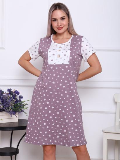 Сорочка с кружевом стрейч, кофе (897-2) - фото 8