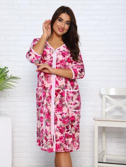 Халат велюровый на молнии, фуксия (941-5) - фото 6