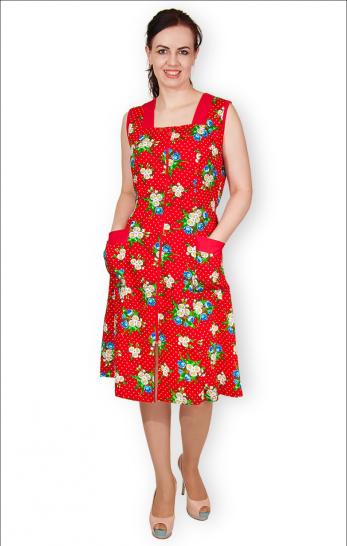 Сарафан на молнии с карманами (144-6) - фото 1