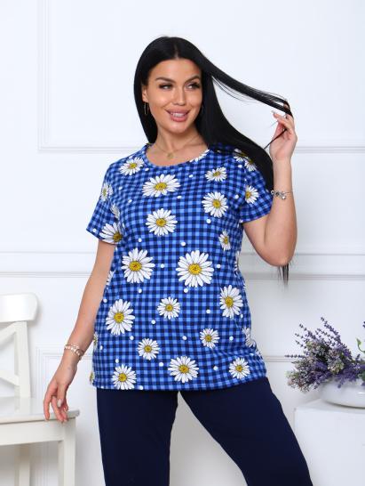 Костюм с бриджами, синий клетка (891-3) - фото 5