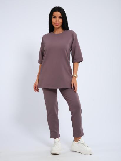 Костюм с брюками, футер с лайкрой (01048, капучино) - фото 17