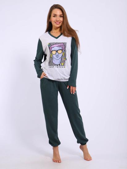 №060 Костюм с брюками Костюм женский Зеленый - фото 1