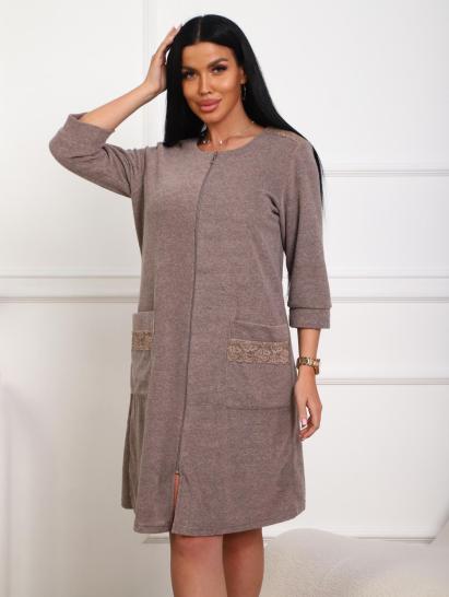 Халат махровый на молнии (01075, капучино) - фото 4