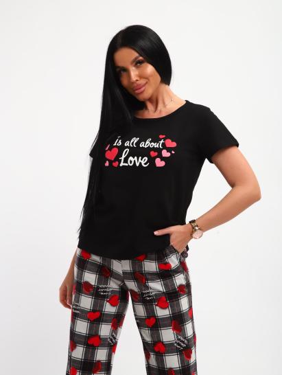 Пижама с брюками (01066, черный) - фото 4