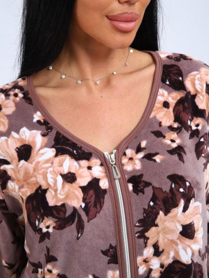 Халат велюровый на молнии (00941, бежевый) - фото 2