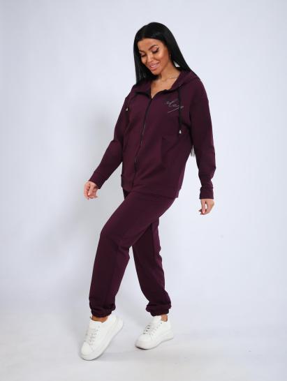 Костюм с брюками, футер с лайкрой 2-х нитка (00907, бордовый) - фото 21