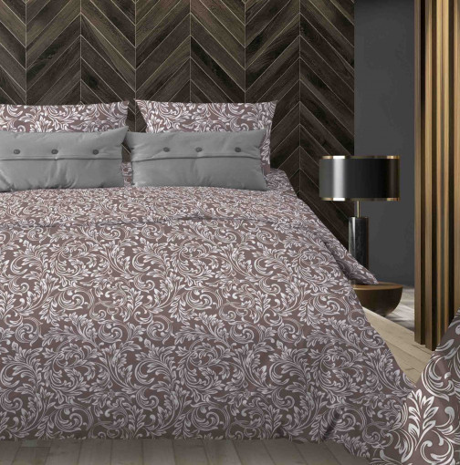 Наволочка Завиток шоколад бязь - фото 1