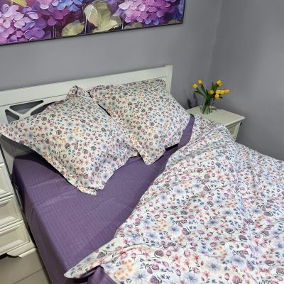 Комплект постельного белья Цветочная сказка сатин - фото 1