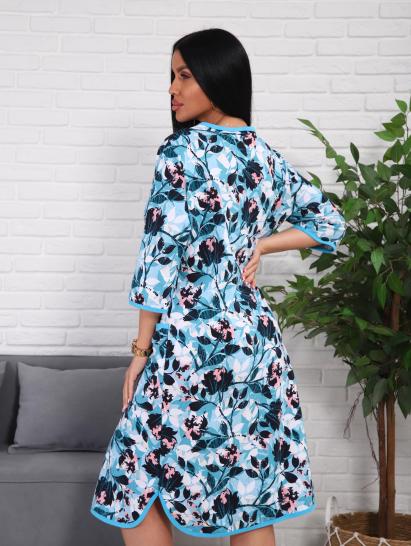 Халат женский на пуговицах с карманами (01076, бирюзовый) - фото 11